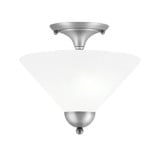 2 Light 12 Inch Wide Steel Semi Flush Mount by Toltec - 120-12