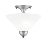 2 Light 12 Inch Wide Steel Semi Flush Mount by Toltec - 120-12