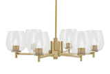 Franklin 6 Light Chandelier 8.25 Inch Tall and 29.75 Inch Wide by Toltec - 1206-825-2975