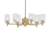 Franklin 6 Light Chandelier 8.25 Inch Tall and 28 Inch Wide by Toltec - 1206-825-28