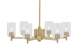 Franklin 6 Light Chandelier 8.25 Inch Tall and 28 Inch Wide by Toltec - 1206-825-28