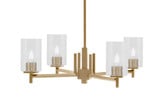 Franklin 4 Light Chandelier 8.25 Inch Tall and 26 Inch Wide by Toltec - 1204-825-26