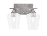 Uptowne 2 Light Bubble Glass Vanity Light 12.5 Inch Length by Toltec - 132-DG-210