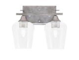 Uptowne 2 Light Bubble Glass Vanity Light 12.5 Inch Length by Toltec - 132-DG-210