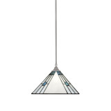 1 Light Medium Stem Hung Pendant 14 Inch Wide by Toltec - 13-BN-953