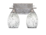 Uptowne 2 Light Fusion Glass Vanity Light 12 Inch Wide by Toltec - 132-12-10-12
