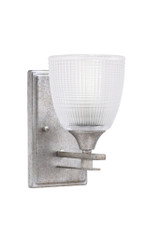 Uptowne 1 Light Ribbed Glass Wall Sconce 8.75 Inch Tall by Toltec - 131-5-875-5