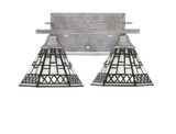 Uptowne 2 Light Vanity Light 14.5 Inch Wide by Toltec - 132-145-85-145