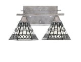 Uptowne 2 Light Vanity Light 14.5 Inch Wide by Toltec - 132-145-85-145