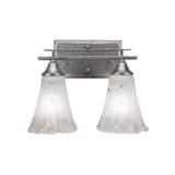Uptowne 2 Light Vanity Light 13.5 Inch Wide by Toltec - 132-135-975-135