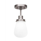 Meridian 1 Light 12.75 Inch Tall Semi Flush Mount by Toltec - 1237-51275