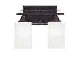 Uptowne 2 Light Cylinder Glass Vanity Light 11.25 Inch Length by Toltec - 132-DG-3001