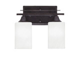 Uptowne 2 Light Cylinder Glass Vanity Light 11.25 Inch Length by Toltec - 132-DG-3001