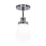 Meridian 1 Light 12.75 Inch Tall Semi Flush Mount by Toltec - 1237-51275