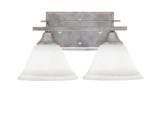 Uptowne 2 Light Vanity Light 14.25 Inch Wide by Toltec - 132-1425-775-1425