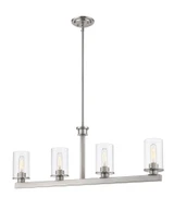 Savannah 4 Light Island/Billiard 4 Inch Wide by 13 Inch High by Z-Lite - 462-4L-BNTR
