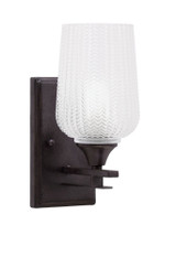 Uptowne 1 Light Textured Glass Wall Sconce 11.25 Inch Tall by Toltec - 131-AS-4250