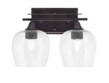 Uptowne 2 Light Vanity Light 10 Inch Tall by Toltec - 132-DG-4810