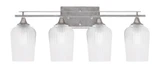 Uptowne 4 Light Textured Glass Vanity Light 27.5 Inch Length by Toltec - 134-AS-4250