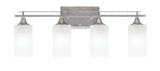 Uptowne 4 Light Cylinder Glass Vanity Light 26.25 Inch Length by Toltec - 134-AS-541