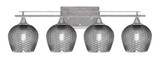 Uptowne 4 Light Steel Vanity Light 28.5 Inch Length by Toltec - 134-AS-4602