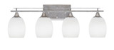 Uptowne 4 Light Linen Glass Vanity Light 27 Inch Length by Toltec - 134--95-27