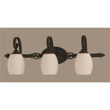 Elegante 3 Light Down Glass Vanity Light by Toltec - 163-825-105-3025
