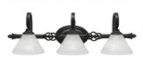 Elegante 3 Light Vanity Light 30.25 Inch Length by Toltec - 163-10-9-3025