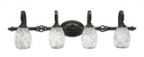 Elegante 4 Light Bath Bar 11 x Inches by Toltec  - 164--11-395