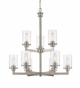 Savannah 9 Light Chandelier 29 Inch Wide by 33 Inch High by Z-Lite - 462-9BNZA