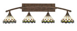 Bow 4 Light Vanity Light 39.75 Inch Length by Toltec - 174-115-93