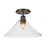 Blacksmith 1 Light 12 Inch Wide Semi Flush Mount by Toltec - 1767-12875