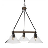 Blacksmith 3 Light Medium Chandelier by Toltec 1766-245275