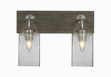 Oxbridge 2 Light Down Glass Vanity Light 16 Inch Length by Toltec - 1772-GPDW-530