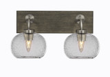 Oxbridge 2 Light Steel Vanity Light 17.5 Inch Length by Toltec - 1772-GPDW-202