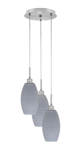Array 3 Light Small Pendant 16 Inch Tall by Toltec - 1816-BN-10.5