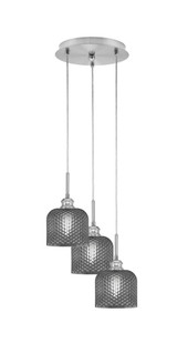 Array 3 Light Medium Pendant 12.5 Inch Wide by Toltec - 1816-BN-12.5