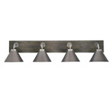 Oxbridge 4 Light Metal Shade Vanity Light 37.75 Inch Length by Toltec - 1774-GPDW-421-GP