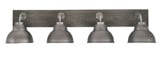Oxbridge 4 Light Metal Shade Vanity Light 8.75 Inch Tall by Toltec - 1774-GPDW-427-GP