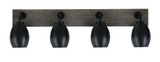Oxbridge 4 Light Metal Shade Vanity Light 36 Inch Length by Toltec - 1774-GPDW-426-GP