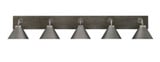 Oxbridge 5 Light Metal Shade Vanity Light 47.5 Inch Length by Toltec - 1775-GPDW-421-GP