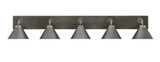 Oxbridge 5 Light Metal Shade Vanity Light 47.5 Inch Length by Toltec - 1775-GPDW-421-GP