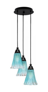 Array 3 Light Small Pendant 10.5 Inch Wide by Toltec - 1816-MB-10.5