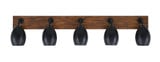 Oxbridge 5 Light Metal Shade Vanity Light 46.5 Inch Length by Toltec - 1775-GPDW-426-GP