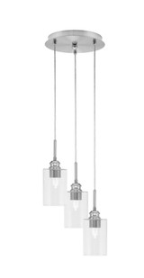 Array 3 Light Small Pendant 12.5 Inch Tall by Toltec - 1816-BN-9.5