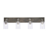 Oxbridge 4 Light Steel Vanity Light 36.25 Inch Tall by Toltec - 1774-3