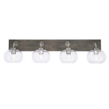 Oxbridge 4 Light Vanity Light 37.5 Inch Length by Toltec - 1774-GPDW-202