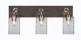 Oxbridge 3 Light Vanity Light 10.25 Inch Tall by Toltec - 1773-GPDW-530