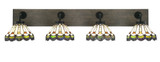 Oxbridge 4 Light Vanity Light 37.75 Inch Length by Toltec - 1774-MBDW-9395