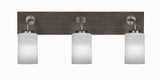 Oxbridge 3 Light Cylinder Down Glass Vanity Light 26 Inch Length by Toltec - 1773-GPDW-3001